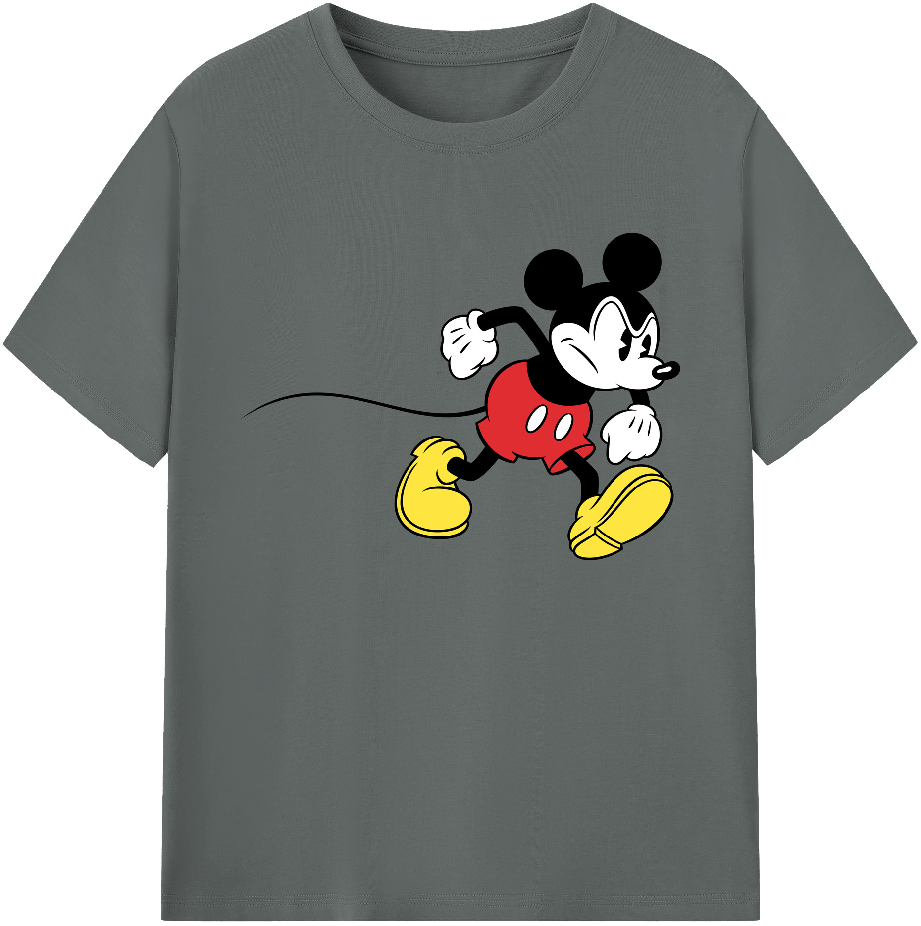 ミッキーマウス Mickey Mouse 綿100％ メンズ半袖Tシャツ｜肌触りやわらか＆通気性
